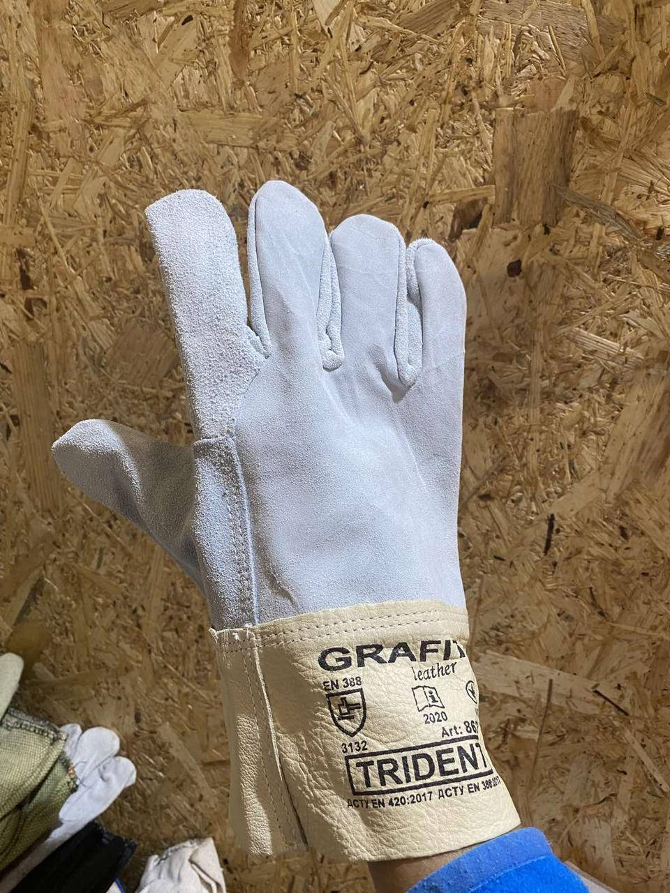 

Краги сварочные спилковые, Серый