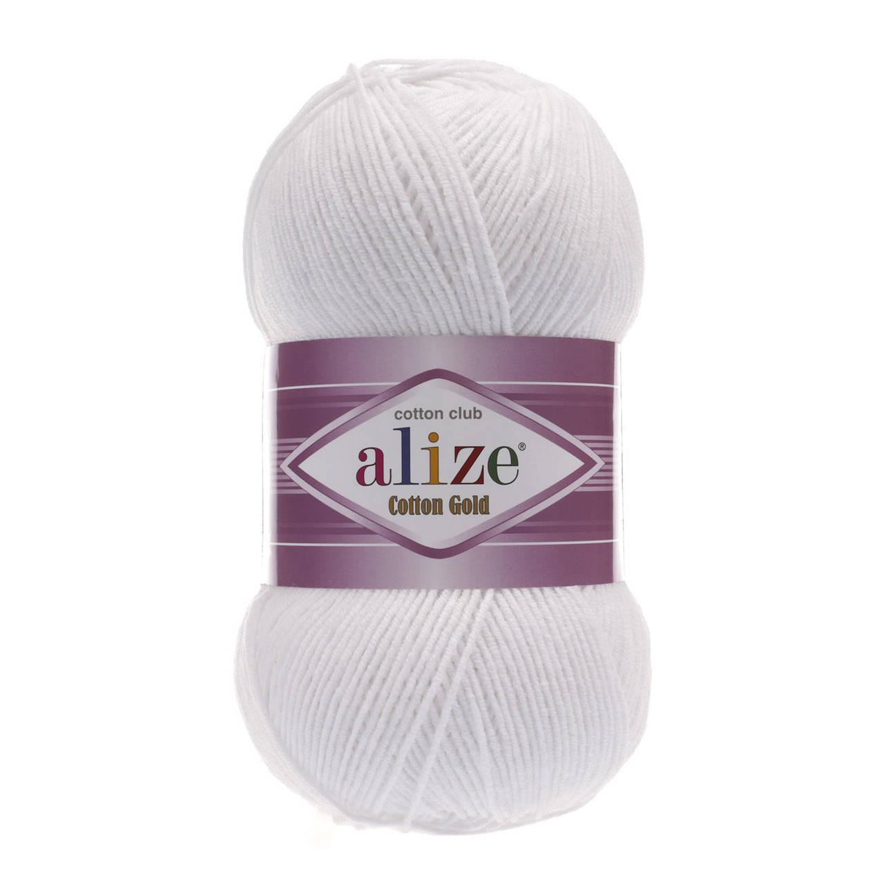 

Alize Cotton Gold (Ализе Коттон Голд) № 55 белый (Пряжа хлопок, нитки для вязания)