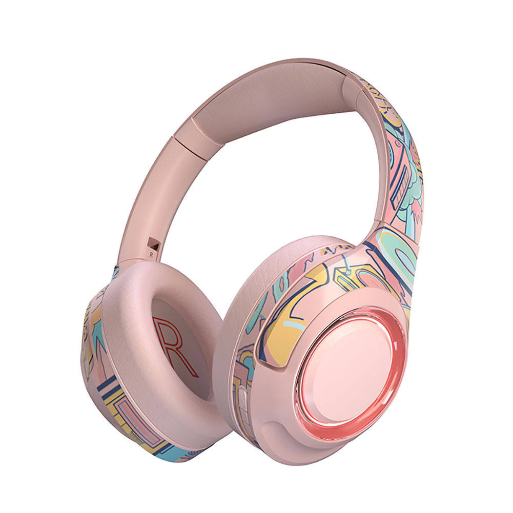 

Беспроводные игровые стерео наушники с микрофоном EL-A2 Deep Bass Розовые, Розовый