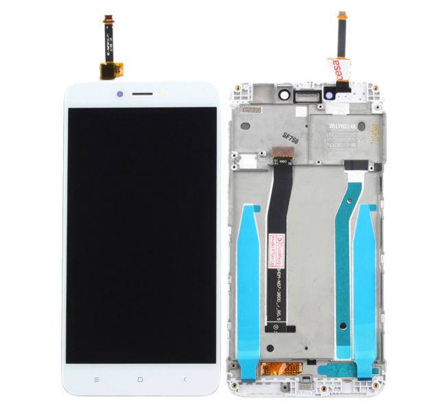

Дисплей (экран) для Xiaomi Redmi 4X/4X Pro + тачскрин, белый, с передней панелью