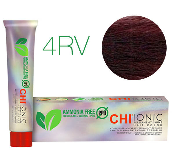 

Cтойкая безаммиачная краска для волос CHI Ionic 4RV (Темный красно-фиолетовый)