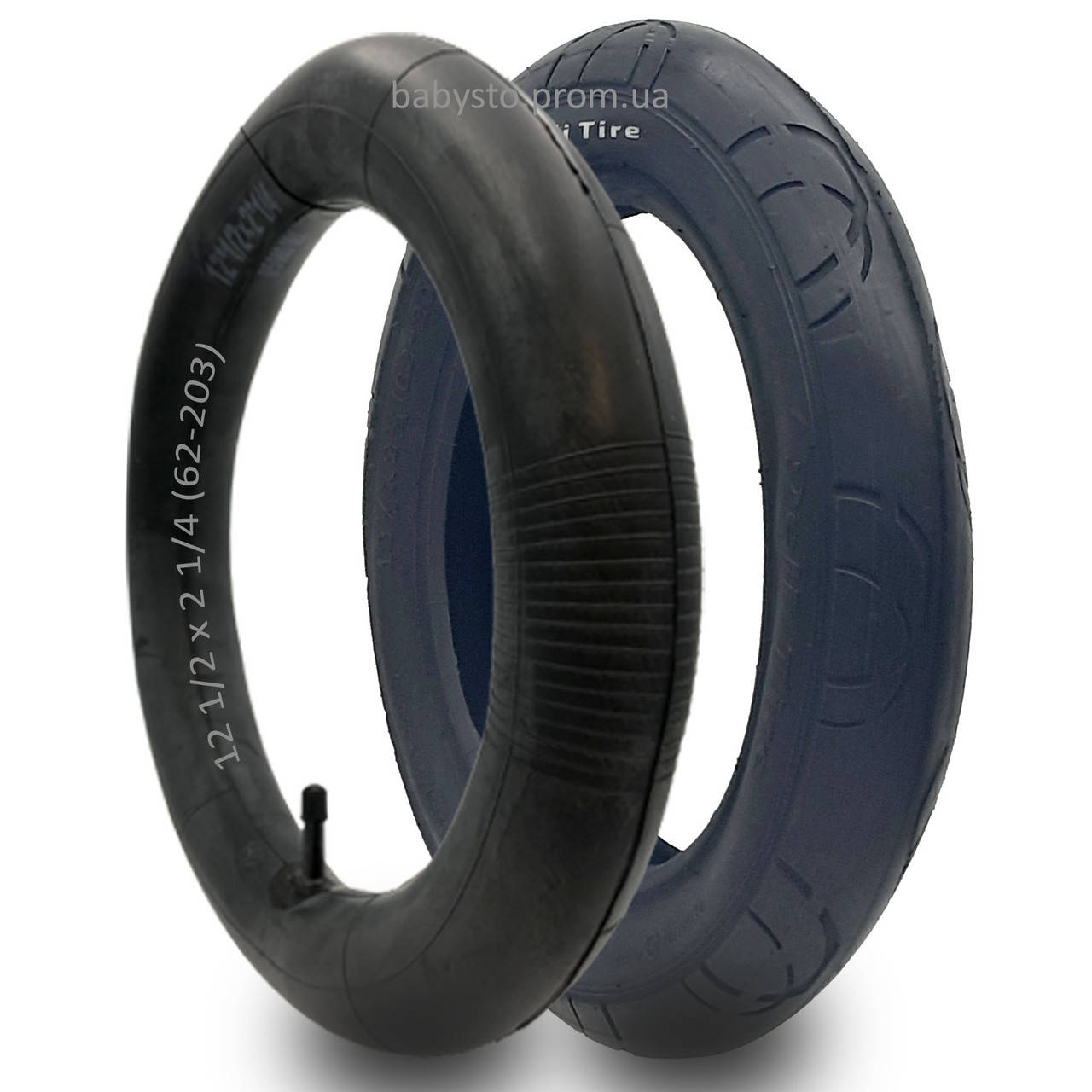 

Комплект Deli Tire 12 1/2 х 2 1/4 (62-203) покрышка + камера ровный штуцер 12 дюймов для детской кол