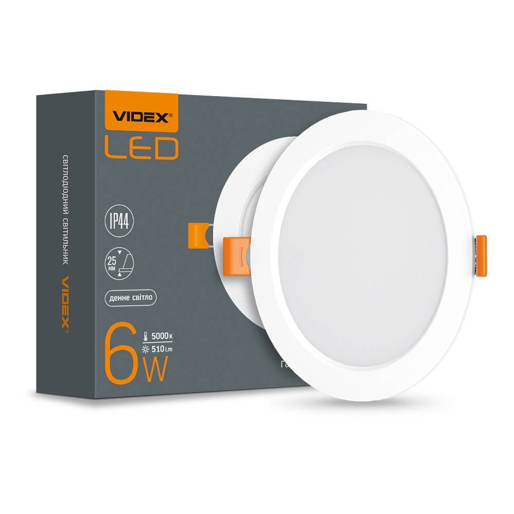 

LED светильник Back встраиваемый круглый VIDEX 6W 5000K