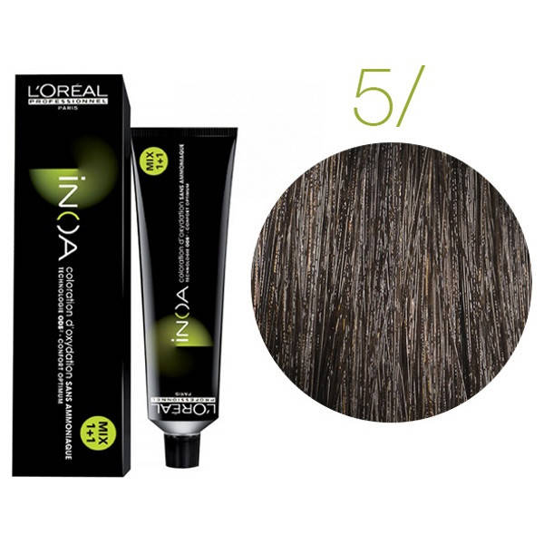 

Крем-краска для волос L'Oreal Professionnel INOA 5 Светлый шатен 60 мл (4675Qu)