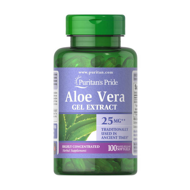 

Puritan's Pride Aloe Vera Extract 25 mg 100 Softgels