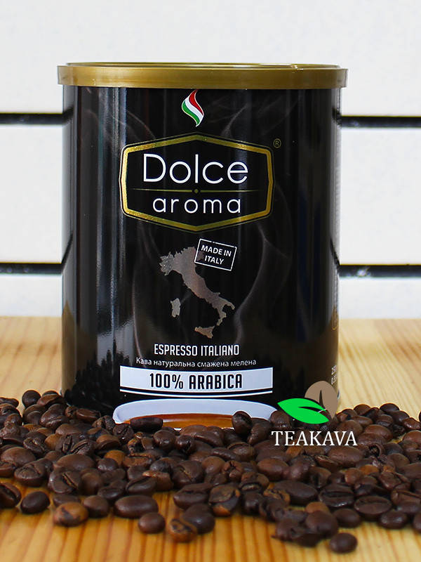 

Кофе молотый Dolce Aroma 100% Arabica, 250 г (ж/б)
