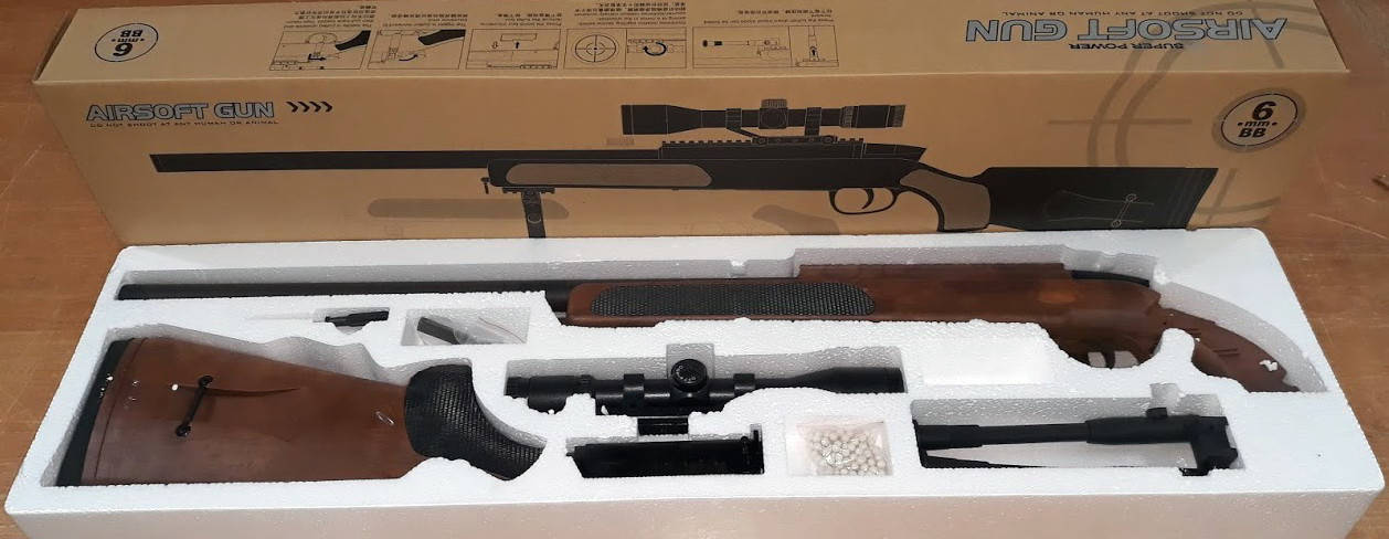 

Детская страйкбольная винтовка снайперская ZM51W металл+пластик (цевьё и приклад под дерево), Коричневый