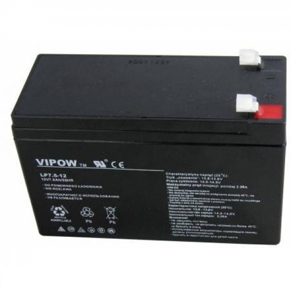 

Аккумулятор гелевый 12V 7.5Ah Vipow