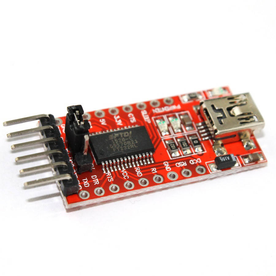 

USB - TTL конвертер FT232RL 3.3/5В miniUSB (UART RS232 TTL)