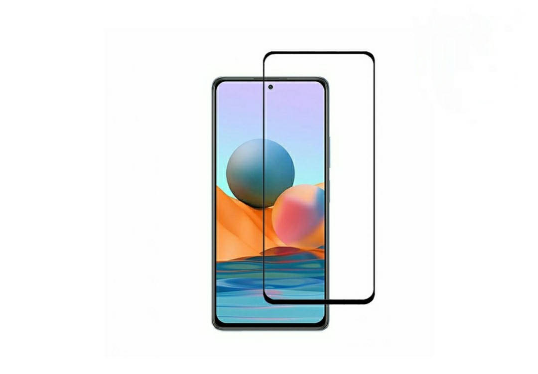 

Закаленное защитное стекло на Xiaomi Redmi 10 Черная рамка, Черный