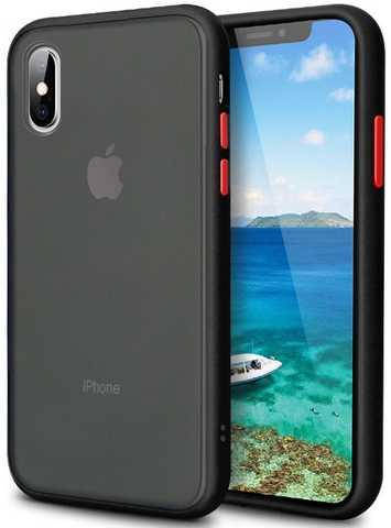 

Противоударный матовый чехол для iPhone X XS Черный