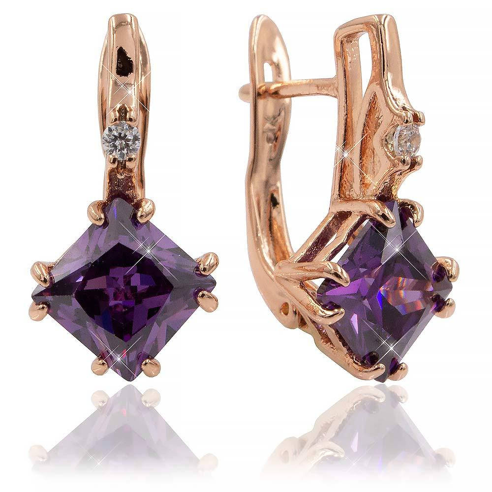 

Серьги классические — позолота, фиолетовый