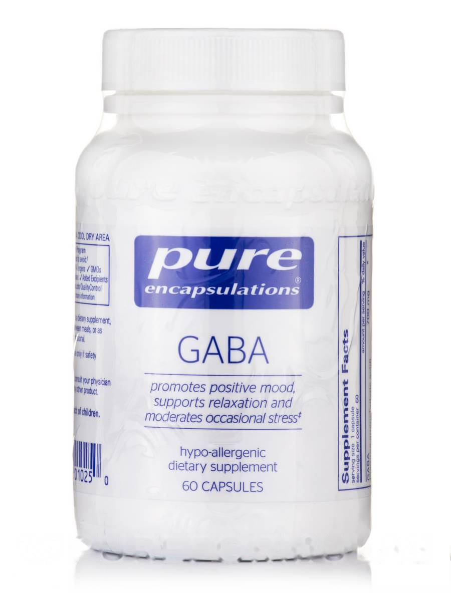 

ГАМК, GABA, Pure Encapsulations, 60 капсул