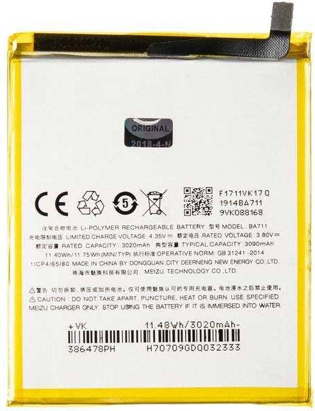 

Аккумулятор Meizu M6 / BA711 (3020 mAh)