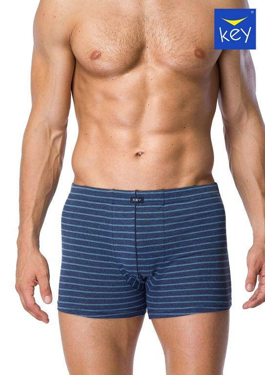 

Трусы-шорты мужские Key MXH 349 синяя полоска XXL, Синий
