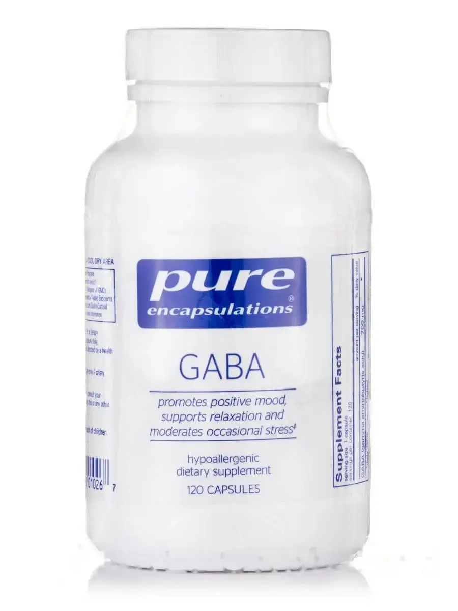 

Габа, GABA, Pure Encapsulations, 120 Капсул