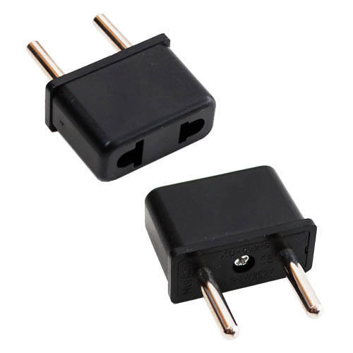 

Переходник с US на EU вилку, адаптер розетки, черный