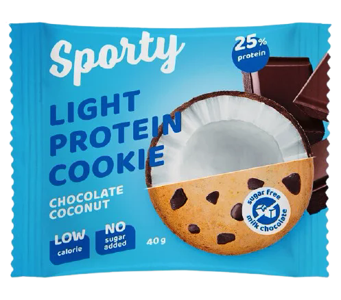 

Протеиновое печенье Sporty Light Шоколад и Кокос (40 грамм)