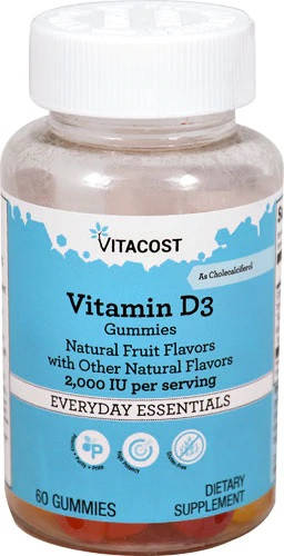

Vitacost Vitamin D3 1000 UI в каждой вкусной желейке. 60 шт