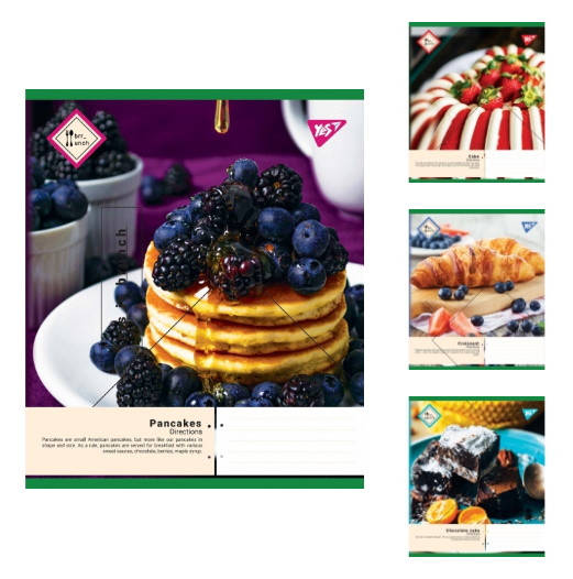 

Тетрадь 18 линия YES Pancakes, цена за уп.25 шт,ТМ YES, Украина