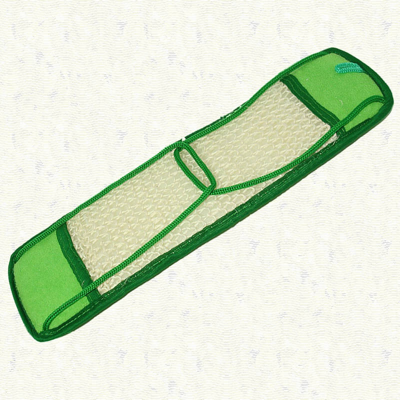 

Мочалка мелкий сизаль-махра с ручками, Зелёный