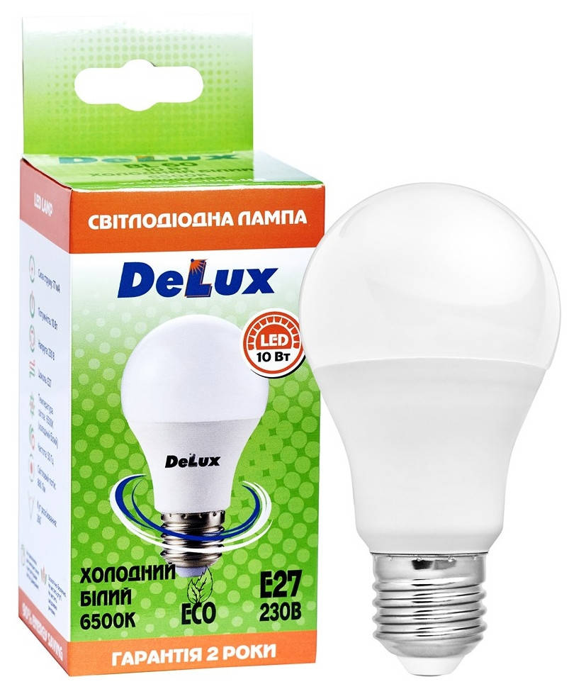 

Лампа Светодиодная 10Вт E27 6500K DELUX BL 60
