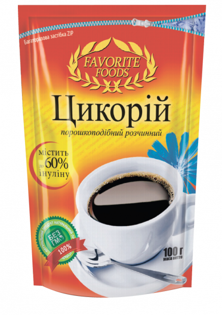 

Цикорий растворимый FAVORITE FOODS порошкообразный 100 г. 4820172250012