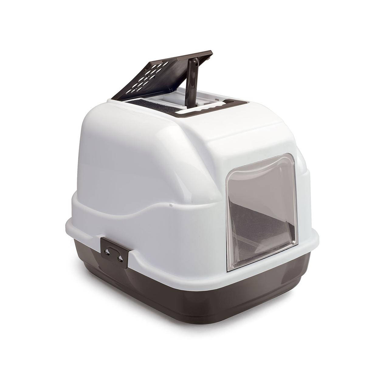

Туалет закрытый для котов Imac Easy Cat с лопаткой коричневый 50x40x40см