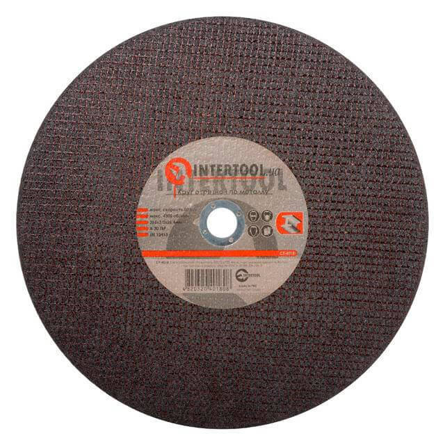 

Круг отрезной по металлу 355*3.0*25.4мм INTERTOOL CT-4018