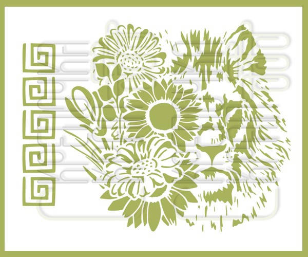 

Трафарет лев 20х15см