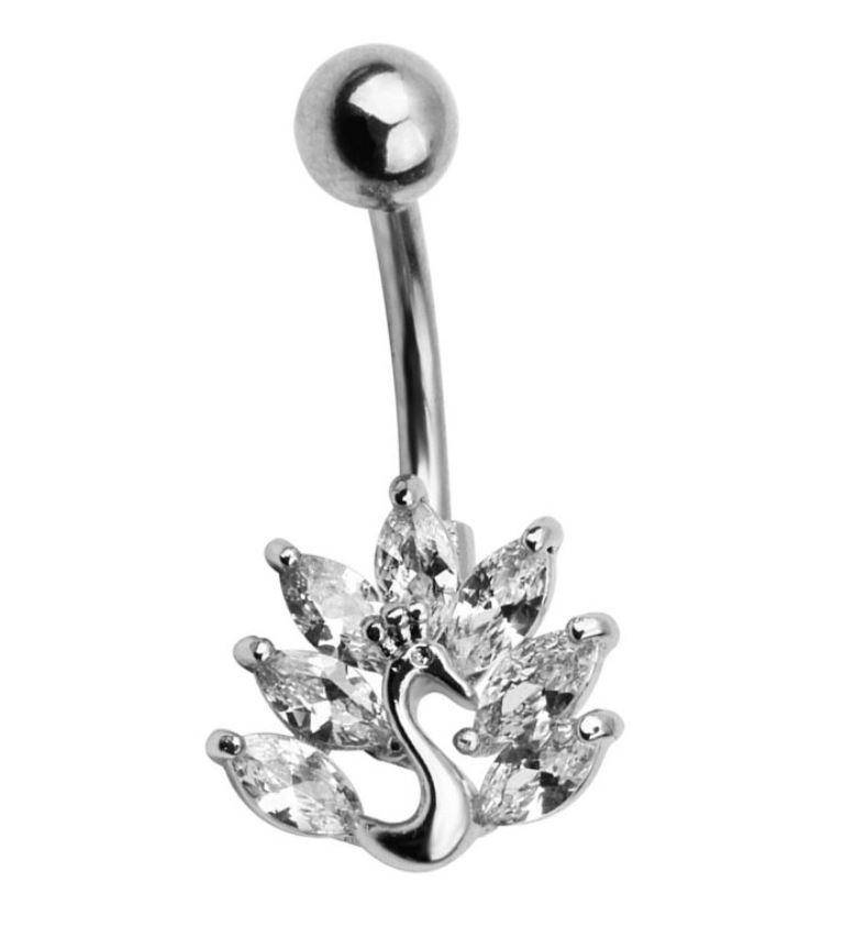 

Пирсинг для пупка "Лебедь", С7187