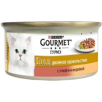 

Gourmet Gold (Гурмет Голд) кусочки в подливке с уткой и индейкой 85гр