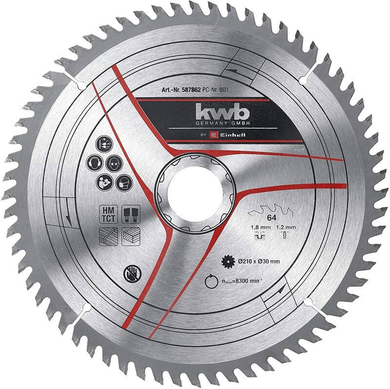 

Пильный отрезной диск по дереву 210 x 30 x 1.8 мм 64 зуба KWB (587862)