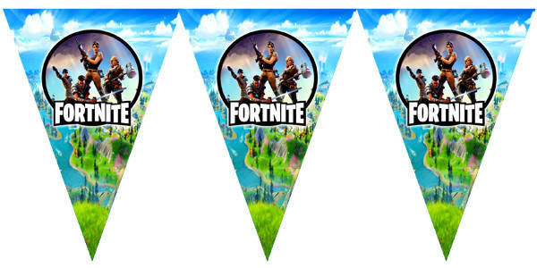 

Флажки-гирлянды "Фортнайт" (из 3-угольных флажков) вымпелы -малотиражные издания-