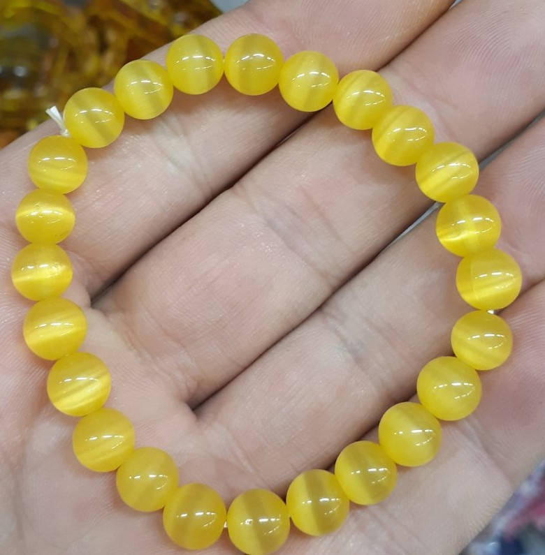 

Кошачий глаз желтый d-8мм L-37см