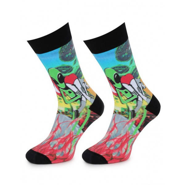 

Носки MARILYN MEN SPECIAL ALIEN, размер 41-45, египетский хлопок, лазерный принт, Польша