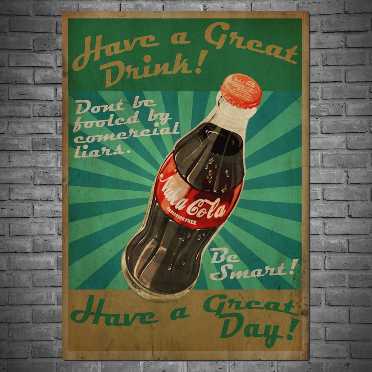 

Плакат "Фаллаут, Нюка-кола, Fallout, Nuka-cola" (артикул 2178) 60, Матовая, 43