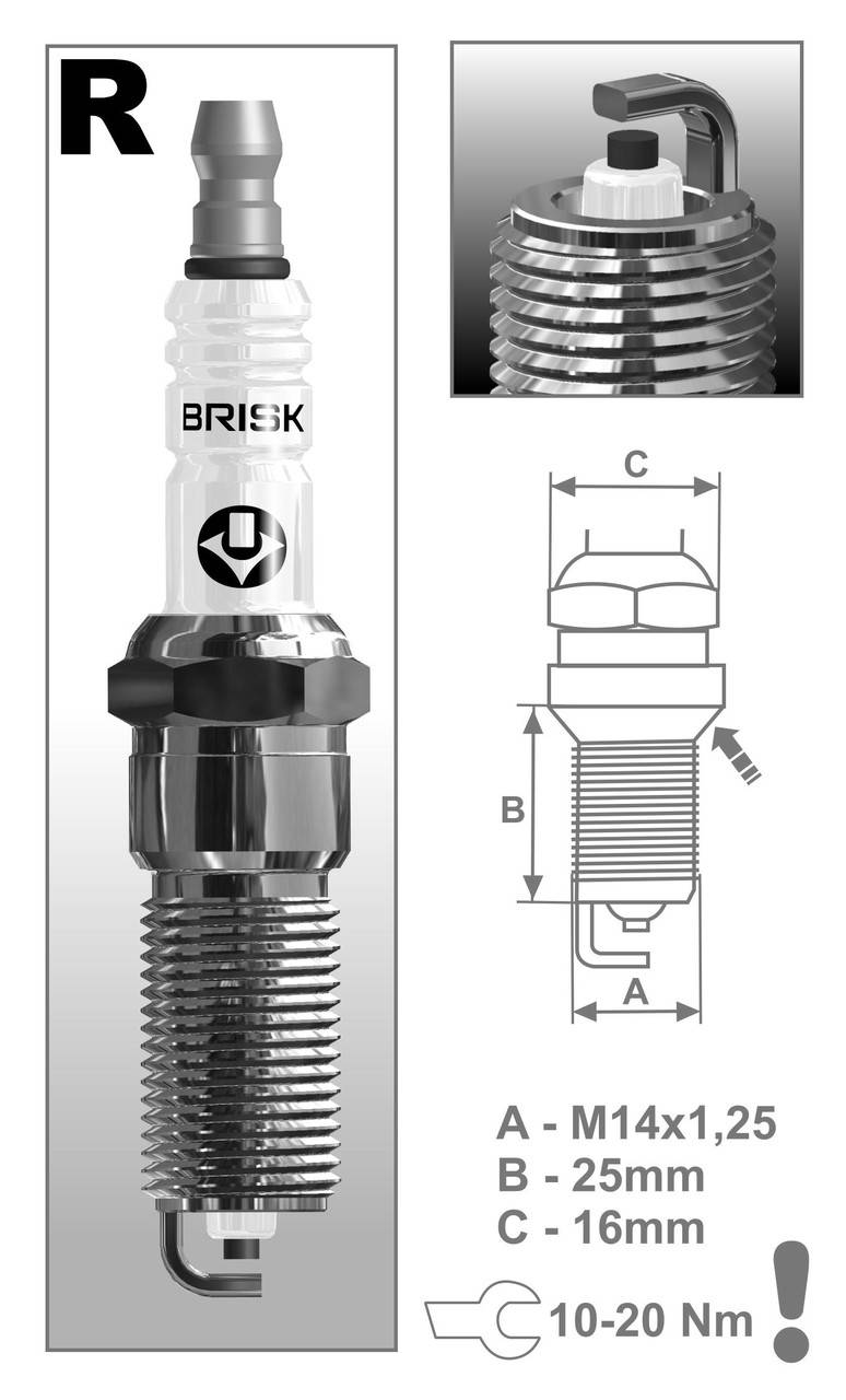 

Свеча зажигания BRISK Super RR15YC1 (1 шт.)