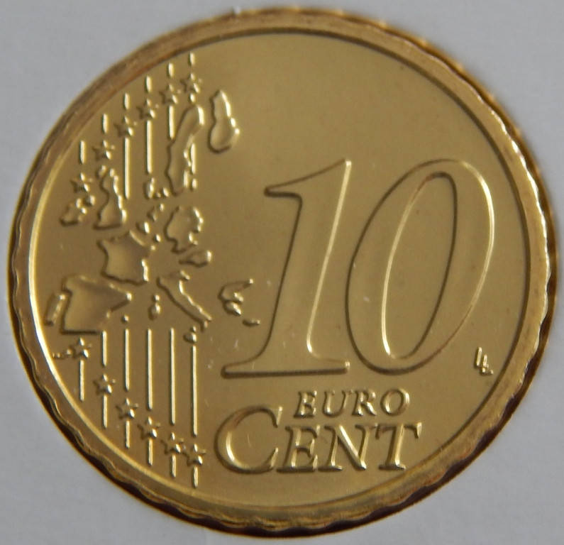 

Монета Австрии. 10 евро цента 2007 г.