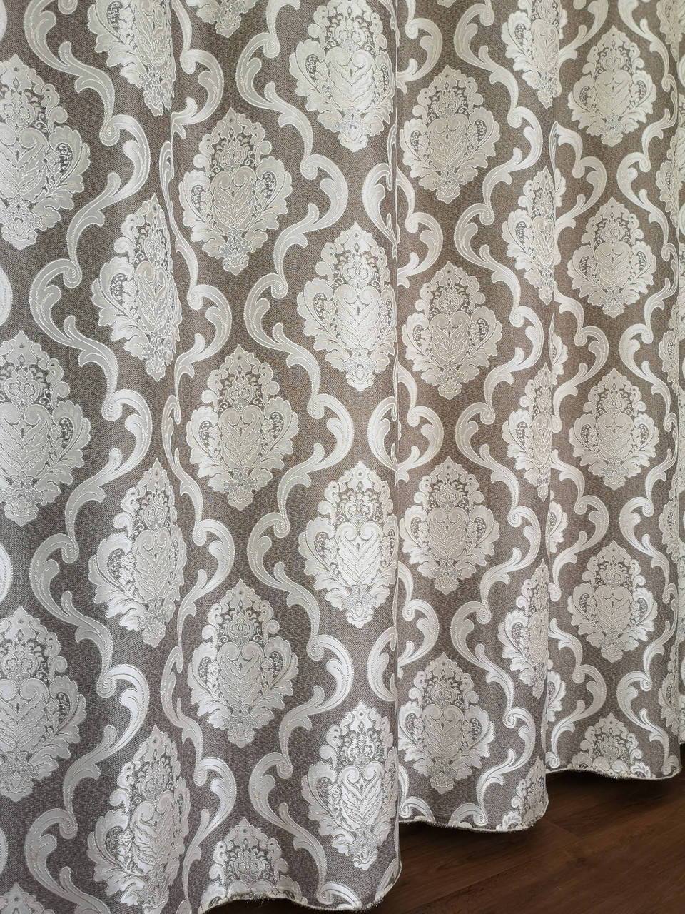 

Штора лен Damask Premium светло коричневый остаток 2.30м.п.