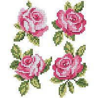 

Водорастворимый флизелин с рисунком "Розы"