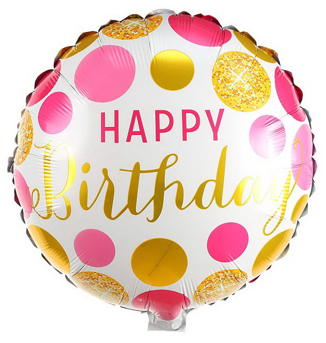 

Фольговані кулі коло "Happy Birthday" Конфетти. Диаметр: 18"(45 см).