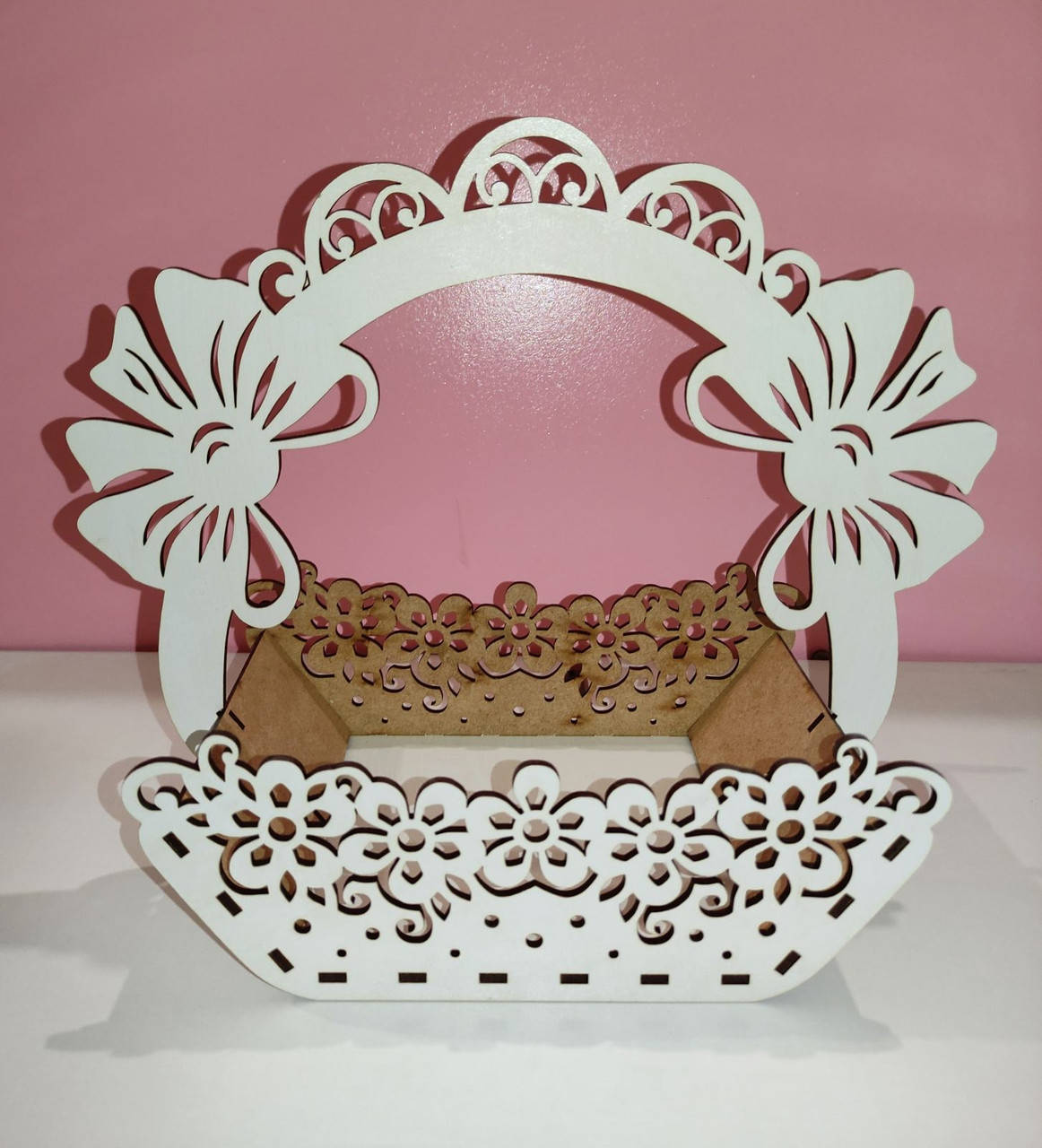 

Корзинка для яиц и Пасхи Ламинированное ХДФ 3 мм 24*28*14 см