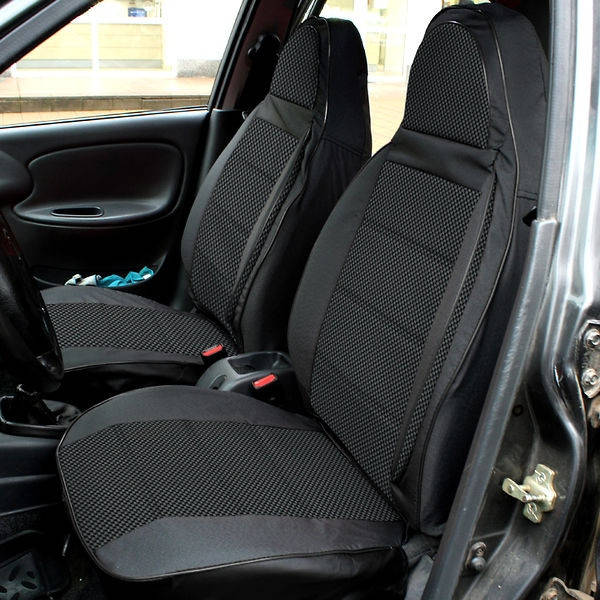 

Чехлы сидений Ланос/ Daewoo Lanos тканевые черные