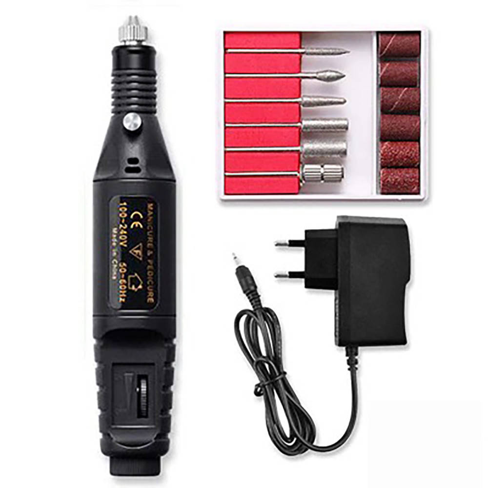 

Фрезер-ручка для ногтей YRZ-05 20000 об./ мин. / Фрезер ручной для маникюра педикюра Черный