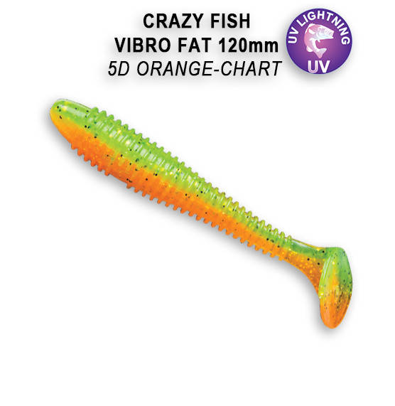 

Съедобный силикон Crazy Fish Vibro fat 5" 39-120-5d-6 кальмар