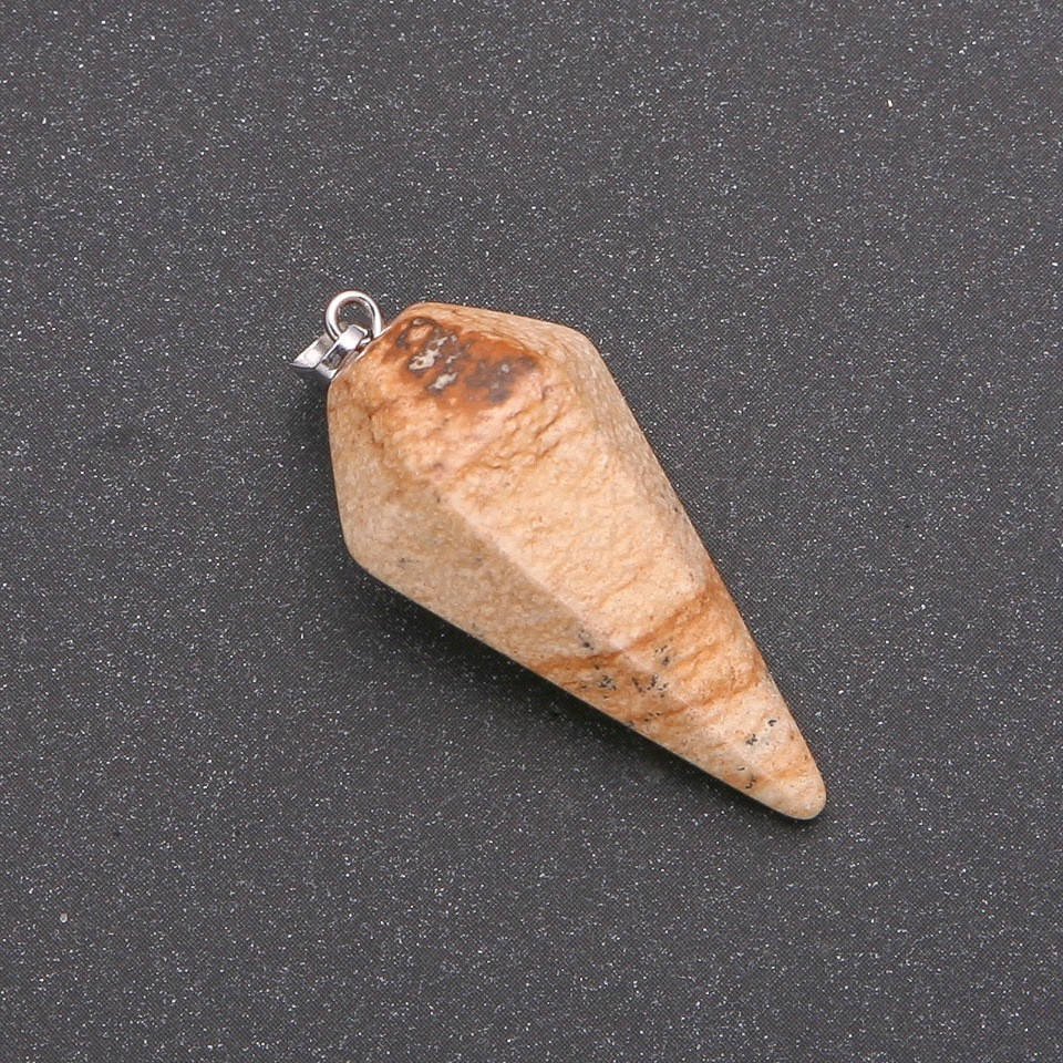 

Кулон "Маятник" Яшма Пейзажная 40х30х13мм