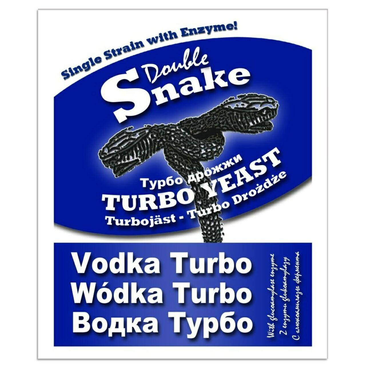

Сухие спиртовые турбо дрожжи Double SNAKE Vodka Turbo