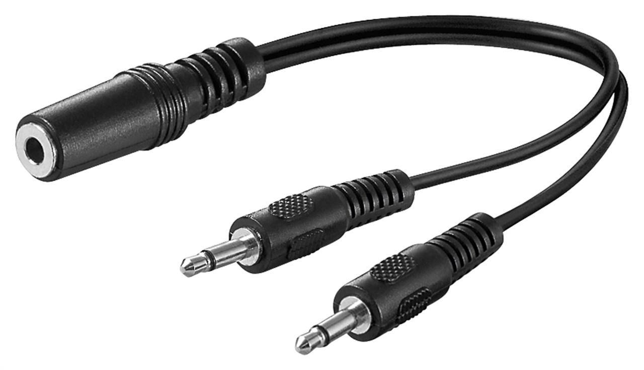 

Перехідник аудіо Jack 3.5mm 3pin 1x2 F/M (Splitter) Goobay 0.2m Stereo-Mono V-form AUX Черный(75.05.0472)