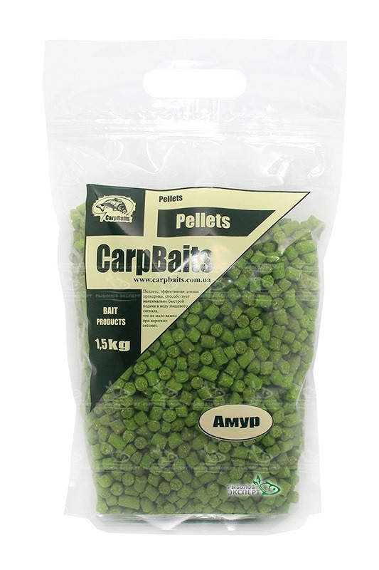 

Пеллетс Carp Baits пылящий "Амур" 8мм 1,5кг